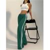 imageSHENHE Womens Wide Leg Loose Sweatpants Low Rise Y2k Drawstring Workout Sports PantsDark Green