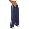 imageSHENHE Womens Wide Leg Loose Sweatpants Low Rise Y2k Drawstring Workout Sports PantsDeep Blue