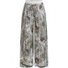 imageSHENHE Girls Camo Pants Wide Leg Loose Pants Elastic Waist Y2k Baggy Pants TrousersOlive Green