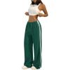 imageSHENHE Womens Wide Leg Loose Sweatpants Low Rise Y2k Drawstring Workout Sports PantsDark Green