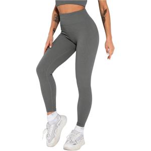 imageSHENHE Womens Fishnet Seamless High Waisted Tummy Control Workout Leggings PantsGrey B