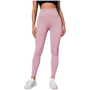 imageSHENHE Womens Fishnet Seamless High Waisted Tummy Control Workout Leggings PantsPink