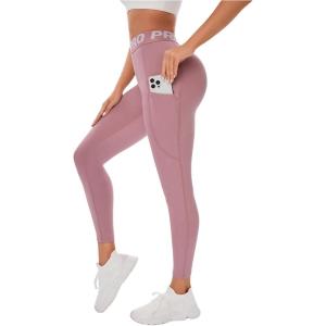 imageSHENHE Womens Fishnet Seamless High Waisted Tummy Control Workout Leggings PantsPink a