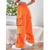 imageSHENHE Womens Baggy Loose Cargo Pants Drawstring Waist Joggers Long TrousersBurnt Orange