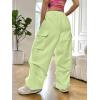 imageSHENHE Womens Baggy Loose Cargo Pants Drawstring Waist Joggers Long TrousersMustard Yellow