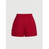 imageSHENHE Womens Bow Mini Skirt Coquette Side High Waist Zip Back Bodycon Summer Short Skirt SkortRed