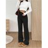 imageSHENHE Womens Cable Knit Sweater Pants High Waisted Casual Lounge Pants Fall Knit PantsBlack