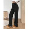 imageSHENHE Womens Cable Knit Sweater Pants High Waisted Casual Lounge Pants Fall Knit PantsBlack