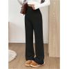 imageSHENHE Womens Cable Knit Sweater Pants High Waisted Casual Lounge Pants Fall Knit PantsBlack