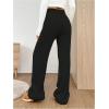 imageSHENHE Womens Cable Knit Sweater Pants High Waisted Casual Lounge Pants Fall Knit PantsBlack
