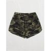 imageSHENHE Womens Camo Print Wide Leg Mini Shorts Drawstring Elastic High Waist Track ShortsGreen