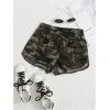 imageSHENHE Womens Camo Print Wide Leg Mini Shorts Drawstring Elastic High Waist Track ShortsGreen
