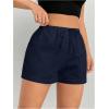 imageSHENHE Womens Drawstring Baggy Shorts Elastic Waist Wide Leg Summer Casual Shorts with PocketsDeep Blue