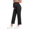 imageSHENHE Womens Maternity Jeans Over Belly High Waist Raw Hem Comfy Stretch Jean Denim PantsBlack