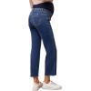imageSHENHE Womens Maternity Jeans Over Belly High Waist Raw Hem Comfy Stretch Jean Denim PantsDark Wash