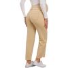 imageSHENHE Womens Maternity Jeans Over Belly High Waist Raw Hem Comfy Stretch Jean Denim PantsKhaki
