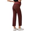 imageSHENHE Womens Maternity Jeans Over Belly High Waist Raw Hem Comfy Stretch Jean Denim PantsRust Brown