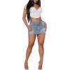 imageSHENHE Womens Ripped Low Rise Zip Fly Denim Skirt Sexy Y2k Vintage Jean Mini SkirtLight Wash