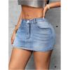 imageSHENHE Womens Ripped Low Rise Zip Fly Denim Skirt Sexy Y2k Vintage Jean Mini SkirtLight Wash a