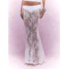 imageSHENHE Womens Sheer Lace Maxi Skirt Sexy See Through Fishtail High Waist Y2k Long Coverup SkirtsWhite