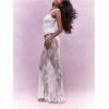imageSHENHE Womens Sheer Lace Maxi Skirt Sexy See Through Fishtail High Waist Y2k Long Coverup SkirtsWhite