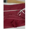 imageSHENHE Womens Striped Low Waist Mini Skirt Y2k Tie Front Bodycon Skirts with ShortsBurgundy