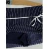 imageSHENHE Womens Striped Low Waist Mini Skirt Y2k Tie Front Bodycon Skirts with ShortsDark Blue