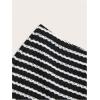 imageSHENHE Womens Striped Shorts Low Rise Bodycon Cute Mini Shorts Summer Casual ShortsBlack and White