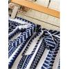 imageSHENHE Womens Striped Wide Leg Geo Print Boho Pants Belted Loose Flowy Palazzo PantsBlue and White