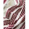 imageSHENHE Womens Striped Wide Leg Geo Print Boho Pants Belted Loose Flowy Palazzo PantsRed