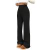 imageSHENHE Womens Cable Knit Sweater Pants High Waisted Casual Lounge Pants Fall Knit PantsBlack
