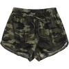 imageSHENHE Womens Camo Print Wide Leg Mini Shorts Drawstring Elastic High Waist Track ShortsGreen
