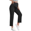 imageSHENHE Womens Maternity Jeans Over Belly High Waist Raw Hem Comfy Stretch Jean Denim PantsBlack