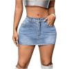 imageSHENHE Womens Ripped Low Rise Zip Fly Denim Skirt Sexy Y2k Vintage Jean Mini SkirtLight Wash a
