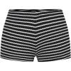 imageSHENHE Womens Striped Shorts Low Rise Bodycon Cute Mini Shorts Summer Casual ShortsBlack and White