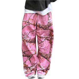 imageSHENHE Mens Graphic Straight Leg Sweatpants Loose Fit Open Bottom Y2k Casual Pants Pink Medium
