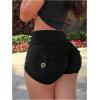 imageSHENHE Womens High Waist Booty Shorts Butt Lifting Rave Hot Pants Scrunch Ruched ShortsBlack