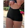 imageSHENHE Womens High Waist Booty Shorts Butt Lifting Rave Hot Pants Scrunch Ruched ShortsBlack