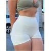 imageSHENHE Womens High Waist Booty Shorts Butt Lifting Rave Hot Pants Scrunch Ruched ShortsWhite