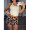 imageSHENHE Womens Leopard Bodycon Mini Skirt Low Rise Ruched Y2k Skirts Rave Party ClubwearKhaki