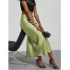 imageSHENHE Womens Satin Maxi Skirts High Waisted A Line Long Skirts Elegant Office SkirtsMint Green