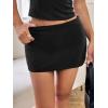 imageSHENHE Womens Sexy Low Rise Mini Skirt Y2k Zip Up Pencil Bodycon Short Going Out SkirtBlack