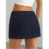 imageSHENHE Womens Sexy Low Rise Mini Skirt Y2k Zip Up Pencil Bodycon Short Going Out SkirtDeep Blue