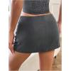imageSHENHE Womens Sexy Low Rise Mini Skirt Y2k Zip Up Pencil Bodycon Short Going Out SkirtGrey