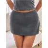 imageSHENHE Womens Sexy Low Rise Mini Skirt Y2k Zip Up Pencil Bodycon Short Going Out SkirtGrey