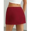 imageSHENHE Womens Sexy Low Rise Mini Skirt Y2k Zip Up Pencil Bodycon Short Going Out SkirtRed
