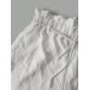 imageSHENHE Womens Summer Paper Bag Shorts High Waisted Wide Leg Tie Front Causal ShortsWhite
