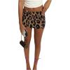 imageSHENHE Womens Leopard Bodycon Mini Skirt Low Rise Ruched Y2k Skirts Rave Party ClubwearKhaki