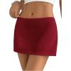imageSHENHE Womens Sexy Low Rise Mini Skirt Y2k Zip Up Pencil Bodycon Short Going Out SkirtRed