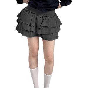 imageSHENHE Womens High Waist Ruffle Flowy Mini Y2k Layered Cake Skirt Cute Summer Skirt